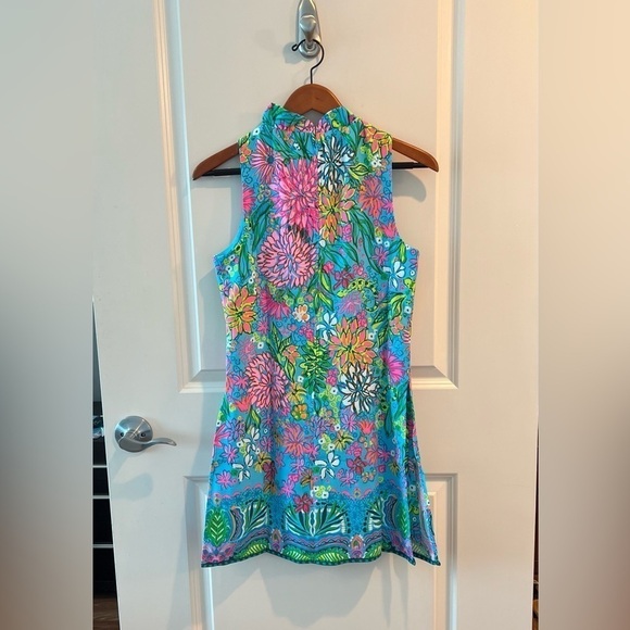 Lilly Pulitzer Adalina Romper Seabreeze Blue Walking On Sunshine NWT - Picture 9 of 16